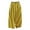 Yellow, variant on Dasayo High Rise Women Pants Pleated Beige Wide-Leg Cotton Linen Trousers Vintage Curvy Fit Solid Outfits Women Capris L