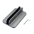 thumbnail image 5 of Vertical Laptop Stand Holder, Desktop Aluminum MacBook Stand with Adjustable Dock Size, Fits All MacBook, Surface, Chromebook and Gaming Laptops (Up to 17.3 inches), Black, 5 of 5