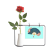 thumbnail image 1 of China AFICS artesanía decoración Botella de decoración de jarrones colgantes de flores rosas artificiales, 1 of 3