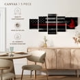 thumbnail image 5 of Elephant Stock Firefighter Flag Wall Art - Horizontal Multi Panel Canvas - Living Room Wall Decor - Our America Multi Panel - Black And Red Decor - 92" x 42", 5 of 8