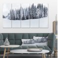 thumbnail image 1 of Impression sur Toile Paysage Montagnes Enneigées Noir et Blanc, 1 of 3