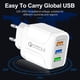 thumbnail image 4 of 5V 2.4A 3 USB Smart QC 3.0 Adaptador de cargador de pared de viaje de carga rápida para iPhone, 4 of 8