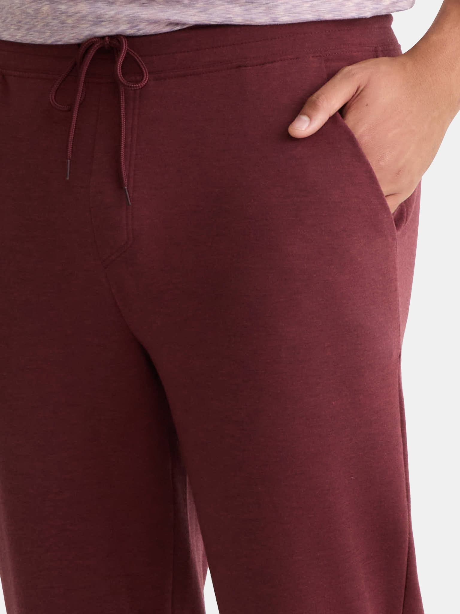 Athletic Works Men's and Big Men's Performance French Terry Open Leg Relaxed Sweatpants, Sizes XS-5XL
