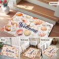 thumbnail image 6 of Welcome Yellow Seashell Washable Small Entryway Area Rugs 2'x3', Ocean Starfish Summer Low Pile Throw Rug Non-Slip Sturdy Edge Binding Carpet for Front Door Floor Room Entry, 6 of 9