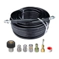 thumbnail image 1 of Manguera de extensión para lavadora de alta presión Limpiador de tuberías con conector rápido Fácil de usar 1/4 pulg. Nariz de botón Juego de tubería, 1 of 8