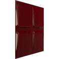 thumbnail image 2 of Ekena Millwork 19 5/8"W x 19 5/8"H Galveston EnduraWall Decorative 3D Wall Panel, Gloss Merlot (12-Pack for 32.04 Sq. Ft.), 2 of 6