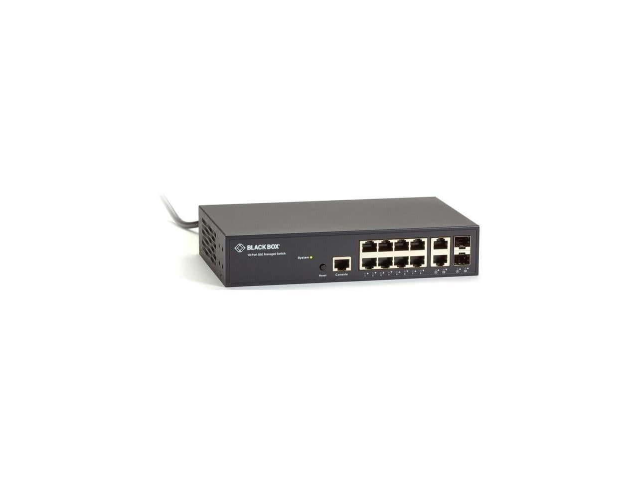 GIGABIT ETHERNET (1000-MBPS) MANAGED SWITCH - (8) 10/100/1000-MBPS COPPER RJ45,