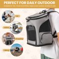 thumbnail image 2 of Cat Backpack Expandable, HUTACT Pet Carrier for Cats, Pets Hands-Free Breathable Foldable Backpack with 2 Soft Pads for Small Dogs up to 15 lbs Soft Side Carrier Outdoor Activities Travel Go to Vet, 2 of 9