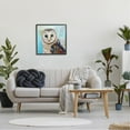 thumbnail image 2 of Barn Owl Urban Style Modern Animals & Insects Painting Black Framed Art Print Wall Art, 2 of 7
