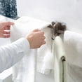 thumbnail image 4 of Bathroom Storage Rack No Punching Rotatable Design Good Load-bearing Wall Mounted Space-saving Hanging Towel Lightweight Multipurpose Punch Free Towel Rack Bathroom Accessories, 4 of 8