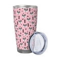 thumbnail image 2 of KLL Cute Fox Pink Tree Print 40oz Stainless Steel Insulated Car Cup with Spillproof Lid - Keep Your Drink Hot or Cold on the Go-Straw Two-piece Set, 2 of 8