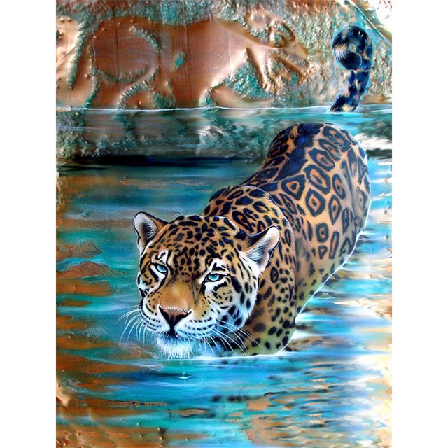 5D DIY Diamond Painting Kits Full Square Drill Puma mosaico resina imagen (FF574) Sywqhk Decoración hogareña