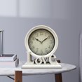 thumbnail image 2 of relayinert Horloge de Bureau Ronde Cheminée Décorative Ferme Silencieuse Chevet Blanc, 2 of 9