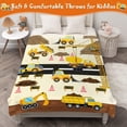 thumbnail image 4 of Trucks Kids Blanket 50"x40", Soft Fleece Construction Vehicle Throw Blankets for Boys Girls, Cute Comfy Throws for Couch Sofa Bed, Cozy Warm Quilt Blanket for Baby Toddler Kids, Birthday Gifts, 4 of 6
