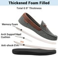 thumbnail image 5 of VONMAY Men's Moccasins Slippers Cozy House Shoes Loafer Memory Foam Indoor Outdoor, 5 of 7