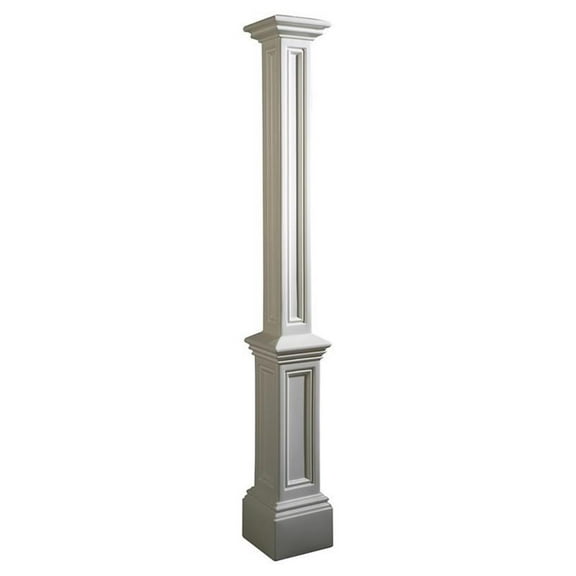 Maklaine Traditional Plastic Lamp Post without Mount in White