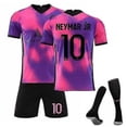 thumbnail image 1 of Nuevo 21/22 Inicio Kits de fútbol para niños Camiseta de tiras azules Camiseta de fútbol Traje de entrenamiento-20-21 PSG Cuarto kit Neymar 10-28 (12-13 años) BmatwkZeng Bmatwe Jersey, 1 of 1