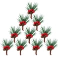 thumbnail image 4 of Artificial Pine Cone Pendant Christmas Picks Mini PVC DIY 10pcs Florist Decoration Home Decor Simulation Berry, 4 of 6