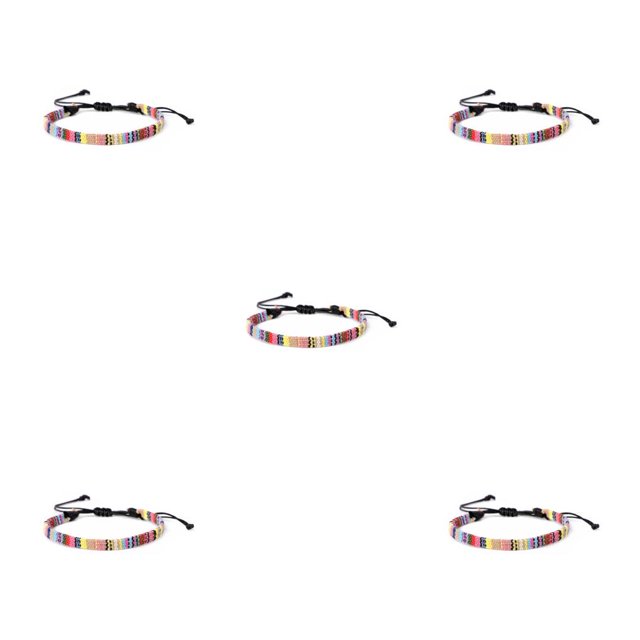 Jumpingount Pulseras bohemias trenzadas ajustables estilo Simple ligereza cómoda joyería de muñeca regalo de cumpleaños FD9611 Type2 NO2