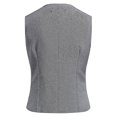 thumbnail image 4 of Chaleco formal con cuello en V de negocios para mujer Chaleco de color sólido para mujer de oficina, 4 of 5