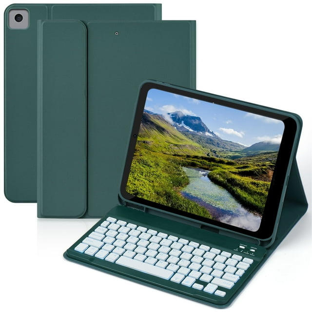Keyboard Case with Keyboard for 9.7" Pad 6th Gen2018/5th Gen2017/Air 2nd Gen 2014/Pro2016, Wireless Detachable Keyboard with 7 Color Backlight