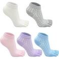 thumbnail image 2 of Kids Five Toe Socks Boys Girls Five Finger Sox Running Ankle Cotton Sock (5 Pairs), 2 of 7