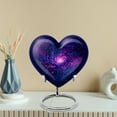 thumbnail image 4 of MUKTIVE Galaxy Memorial Urns for Human Ashes Adult Man, Blue Heart Funeral Urn for Ashes for Women, Keepsake Cremation Urn for Mother, Burial Urns for Adult Male, 3 Inch, 4 of 7