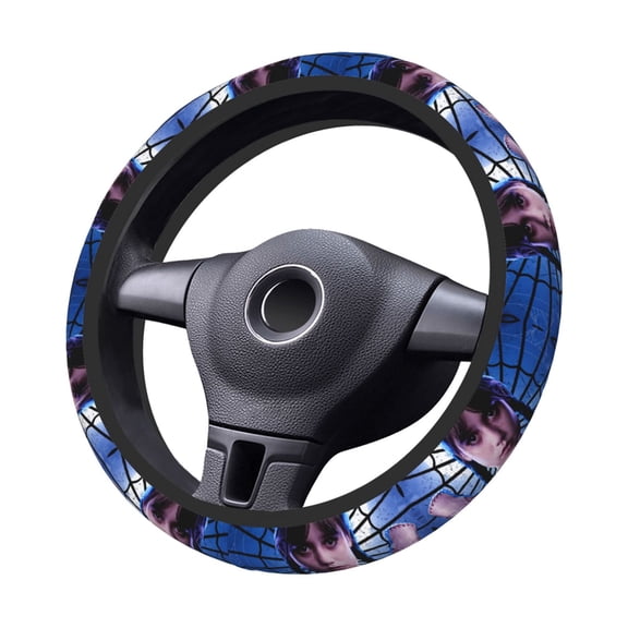 Wed-Nesday Steering Wheel Cover Elastic Stretch Breathable Vehicle Steering Wheel Protector Car Interior Accessories