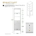 thumbnail image 4 of Vanity Art 21" Freestanding Linen Cabinet with Soft Close Door and Drawer, 4 of 7