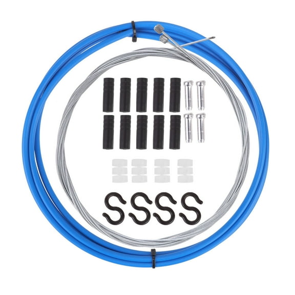 1 Set Road Bike Brake Derailleur Cable Pipe Tube Variable Shifting Brake Wire Fixed Gear Brake Line (Blue)