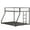 Black with White Mesh Guard Rail, variant on UHOMEPRO Twin Over Full Bunk Beds, Metal Bunk Bed with Ladder and Reinforced Guardrails, Bunk Bed for Teens and Adults, Black with White Mesh Guard Rail