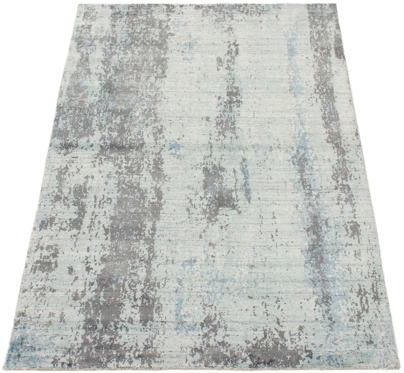 ECARPETGALLERY 5'0" x 7'4" Transitional Galleria Hand-knotted Area Rug for Living Room, Dining Room and Bedroom in Grey