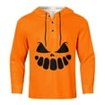 thumbnail image 4 of Chemise Décontractée Imprimée Halloween pour Hommes Col Rond Boutonnée Design Taches de Sang Manches Longues Grande Taille Haut Confortable Élégant, 4 of 5