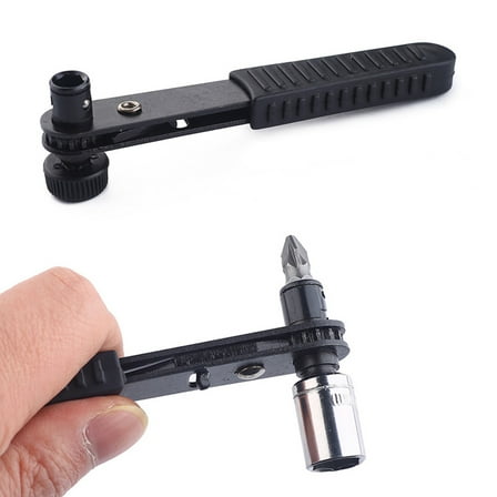 ULTNICE Small Ratchet Wrench Set PVC Anti Wear Black 1Pcs