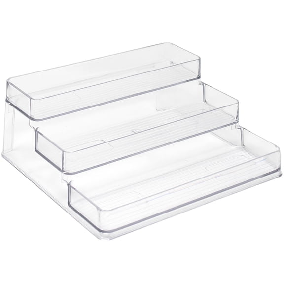 Sorbus Clear Acrylic 3 Tier Spice Rack Organizer Set, 2 Pack, Kitchen Pantry Storage Shelves