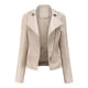 thumbnail image 1 of Chaqueta de Cuero Para Mujer Moda Casual Cómodo Soild Manga Larga Tops Outwear Odeerbi ODB184989, 1 of 7