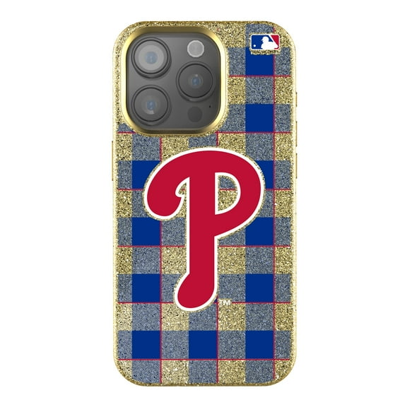 Keyscaper Philadelphia Phillies Plaid Bling iPhone Case