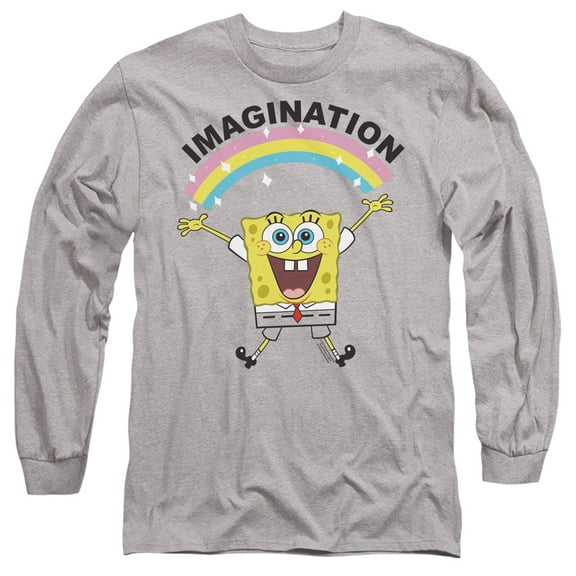 Spongebob Simple Imagination Unisex Adult Long-Sleeve T Shirt