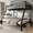 Black, variant on Amolife Twin over Full Size Metal Bunk Bed with Removable Ladder, Full-Length Guardrail, Black