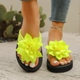 thumbnail image 3 of Dakaela Women's Flower Flip Flops 2026 Yoga Mat Slip on Flat Thong Sandals Summer Beach Slides Casual Walking Slippers for Travel Vacation Size 6-10, 3 of 5