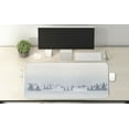 thumbnail image 2 of Winter Computer Mouse Pad, Cold Season Scene in a Park Trees Foggy Misty Blurry Ice Freezing Weather Image, Rectangle Non-Slip Rubber Mousepad X-Large, 35" x 15" Gaming Size, White, by Ambesonne, 2 of 2