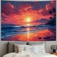 thumbnail image 2 of JRXY Sunset and Beach Tapestry - High-Quality Short Plush Wall Hanging for Home Decor Painting, 2 of 6