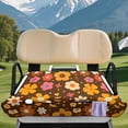 thumbnail image 2 of Uorisanigo Golf Cart Seat Covers Soft Aesthetic Flowers Print Golf Cart Seat Towel Blanket Universal Fit for Club Car 2-Person, Easy to Intall Golf Cart Accessories with 4 Front Pockets, 2 of 7