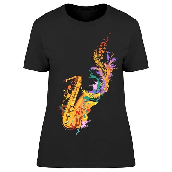 Abstract Saxophone T-Shirt Women -Image by Shutterstock, Female XX-Large