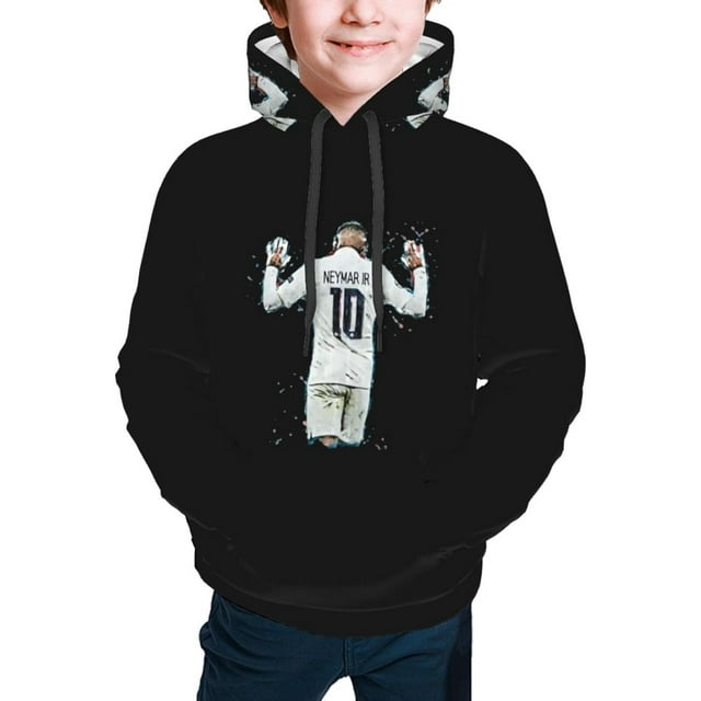 Neymar #10 Fashion Hooded Sweater Hoodies For Teens With Pocket