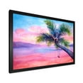 thumbnail image 2 of Designart 'Vivid Sunset Landscape With Swing and Palm' Nautical & Coastal Framed Art Print, 2 of 4