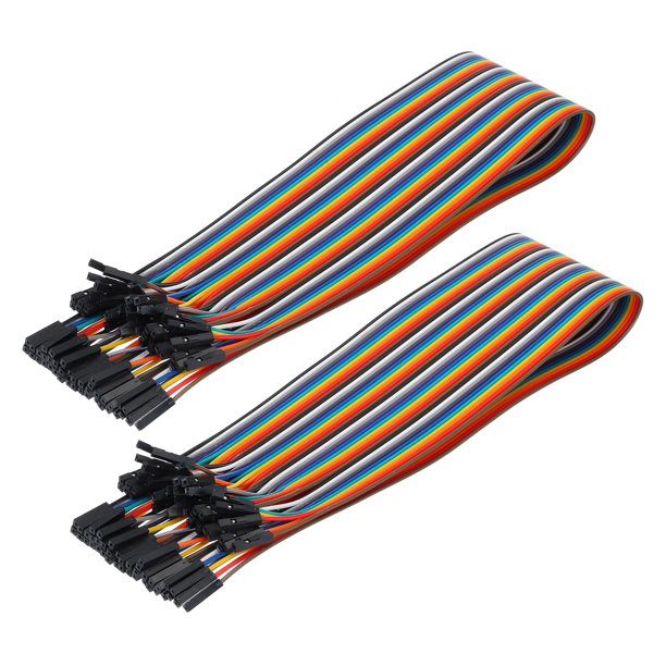 Uxcell Female to Female 40Pin Breadboard Jumper Wire 2.54mm Pitch Cable ...