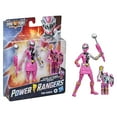 thumbnail image 3 of Power Rangers: Dino Fury Pink Ranger Toy Action Figure for Boys and Girls (8”), 3 of 6