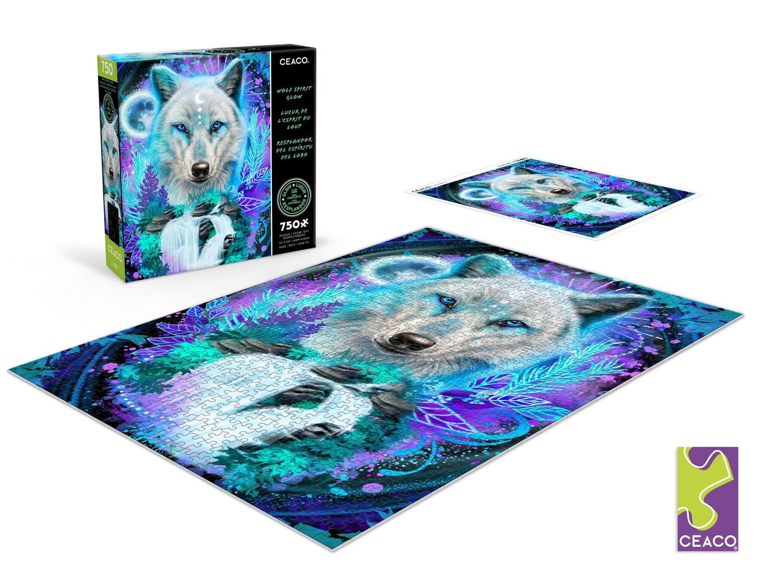 Casse-tête 750 pièces Ceaco Wolf Spirit Glow