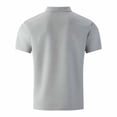 thumbnail image 4 of DayScoop Men's T-Shirts Solid Color Short Sleeve T Shirt Casual Turndown Collar Button Big & Tall Summer Fashion Cardigan Pocket Tops, 4 of 6